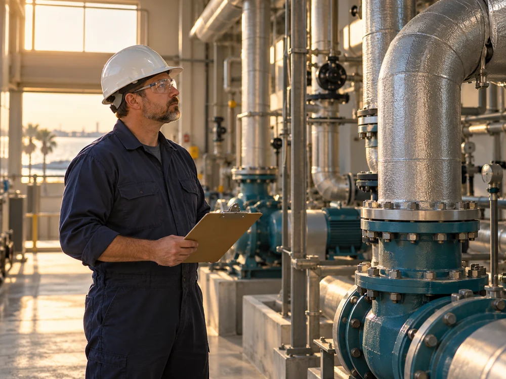 Mechanical services work on the Gulf Coast, illustrative image